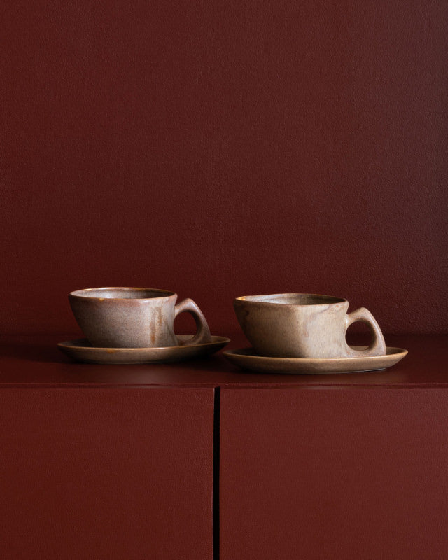 Duo tasses à café - Grès moderniste