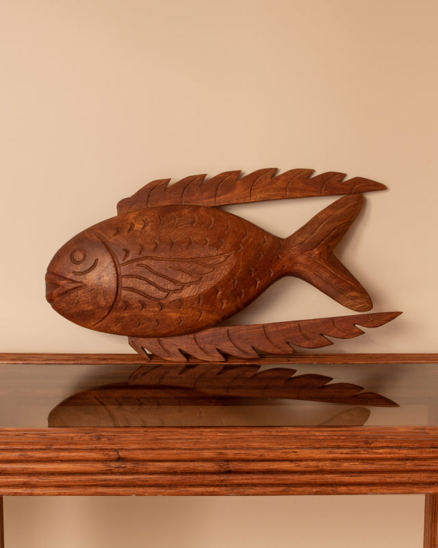 Grand Poisson en bois découpé - à décorer ou pas décor mural Grand Poisson en bois découpé - à décorer ou pas décor mural